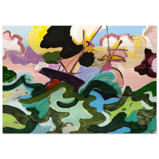 En fuite - Fauvism, Tachisme - Charles Lapicque Brushed Aluminum Print - 70x100 cm / 28x40 inches | Charles Lapicque Aluminum Print | Charles Lapicque Prints