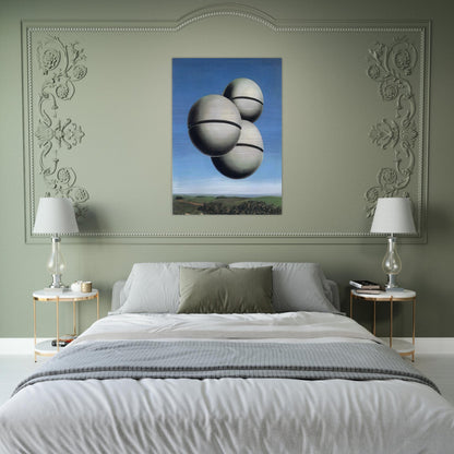 THE VOICE OF SPACE 1928 - Rene Magritte Brushed Aluminum Print - 70x100 cm / 28x40 inches | Rene Magritte Aluminum Print | Rene Magritte Prints