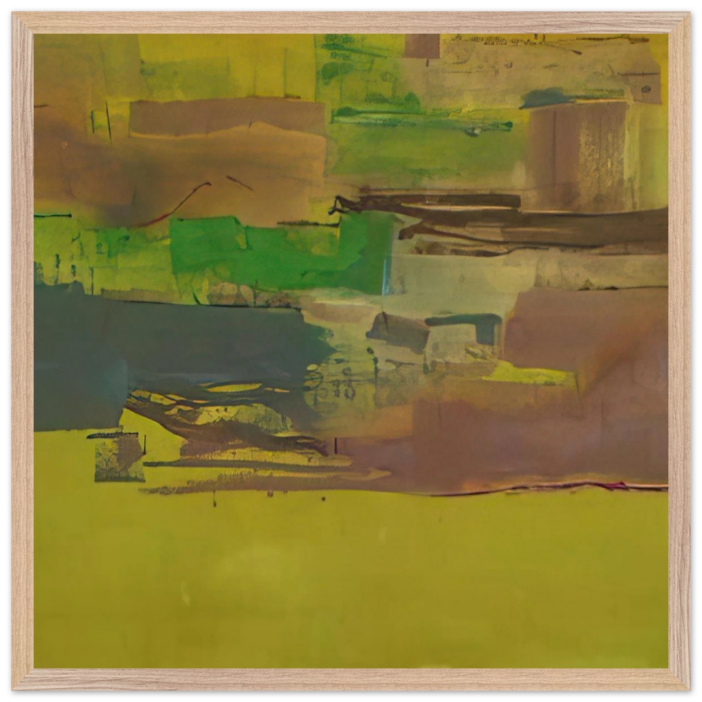 Helen Frankenthaler - August Deep - 1978 Wall art - 45x45 cm / 18x18 inches - Fine Art Poster-canvas - -