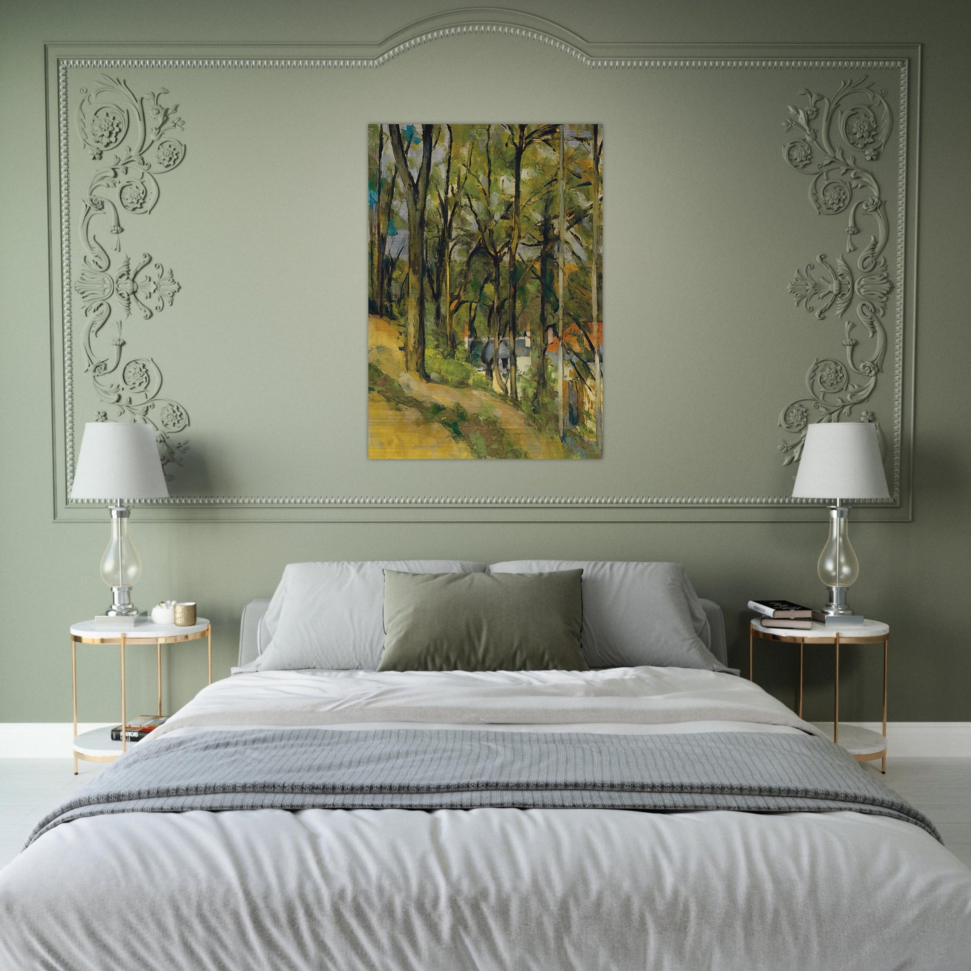 The Orchard - Paul Cézanne Brushed Aluminum Print - 70x100 cm / 28x40 inches | Paul Cézanne Aluminum Print | Paul Cézanne Prints