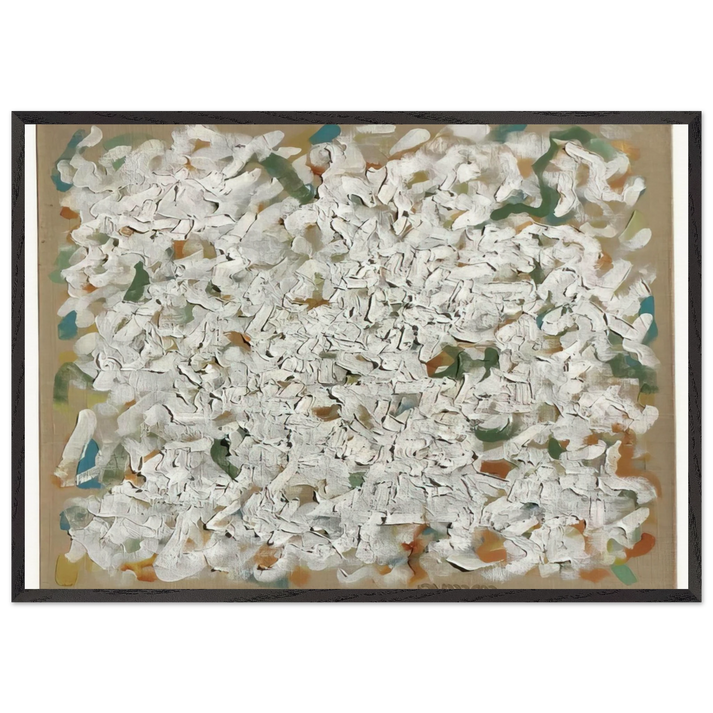 Untitled - 1963 N7 - Robert Ryman 70x100 cm / 28x40 inches Framed Art Print – Black Wooden Frame
