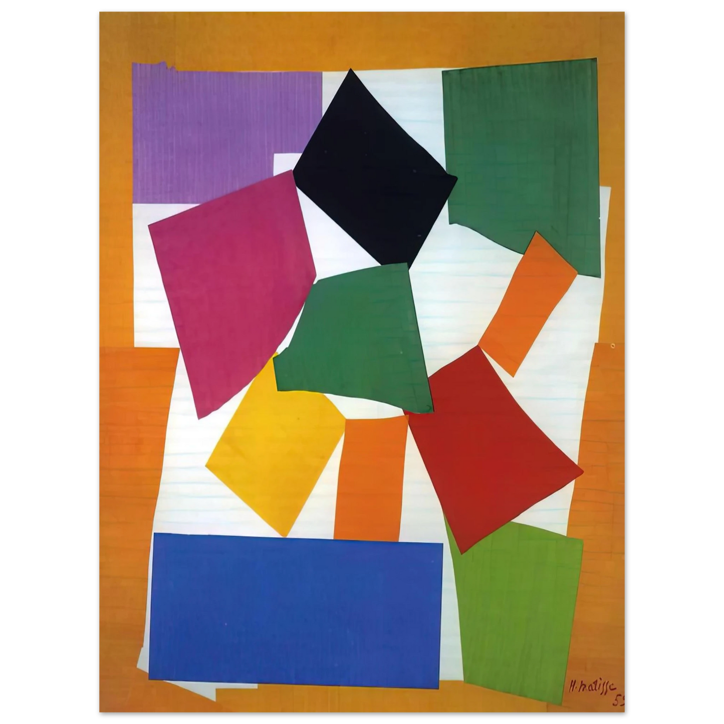 Henri Matisse - THE SNAIL 1953  75x100 cm / 30x40inches Fine Art Poster