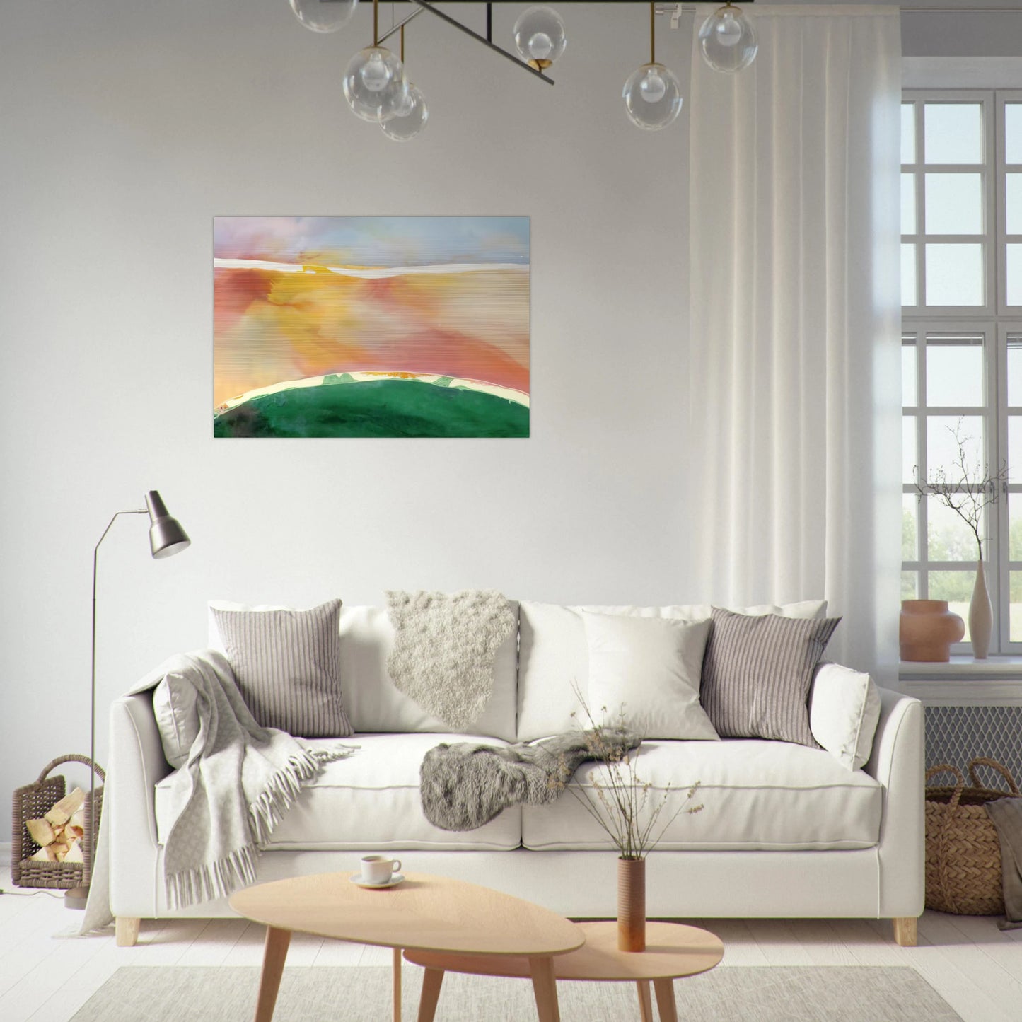 Bay Breeze - 1969 - Ronnie Landfield Brushed Aluminum Print - 70x100 cm / 28x40 inches | Ronnie Landfield Aluminum Print | Ronnie Landfield Prints