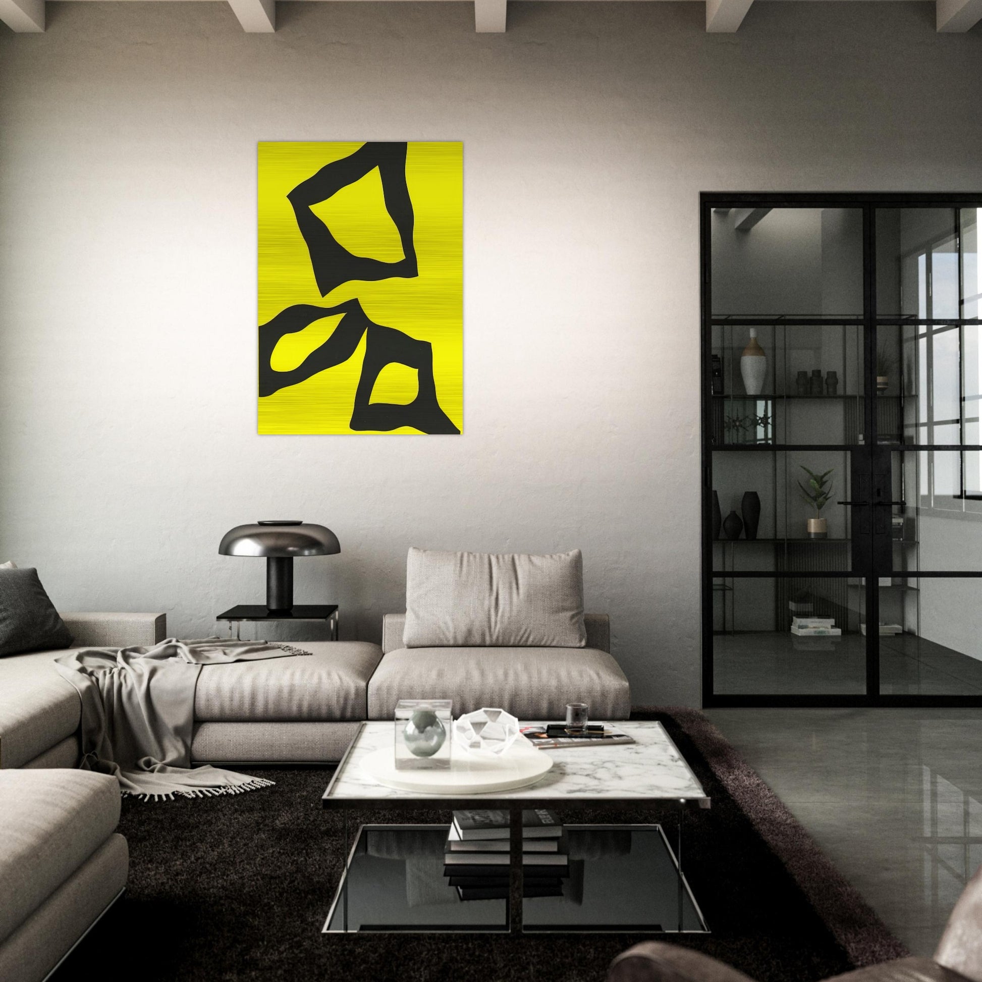 Hasard - Jean Arp Brushed Aluminum Print - 70x100 cm / 28x40 inches | Jean Arp Aluminum Print | Jean Arp Prints