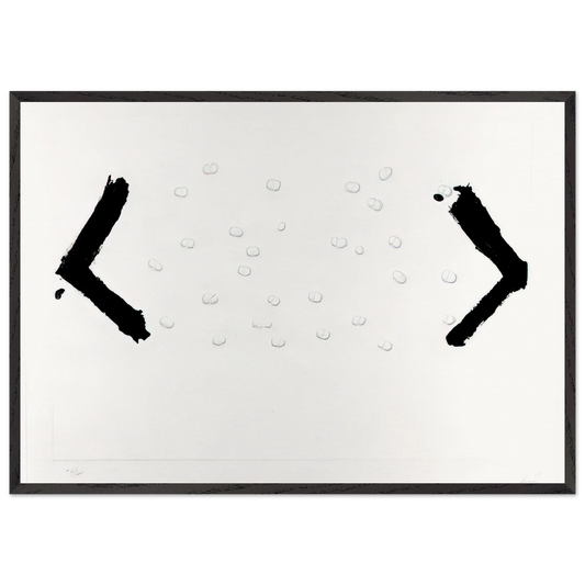 LES HARICOTS 1969 - Antoni Tapies 70x100 cm / 28x40 inches Framed Art Print – Black Wooden Frame