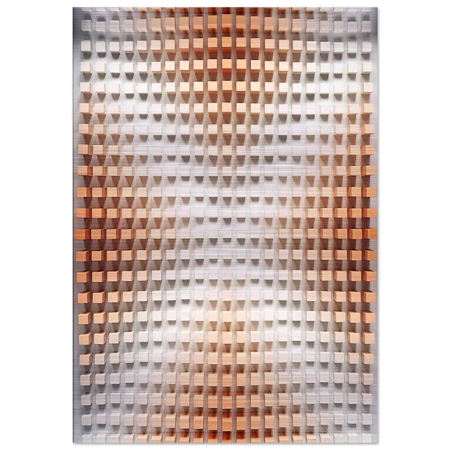 Rilievo cromodinamico - Op Art - Dadamaino Brushed Aluminum Print - 70x100 cm / 28x40 inches | Dadamaino Aluminum Print | Dadamaino Prints