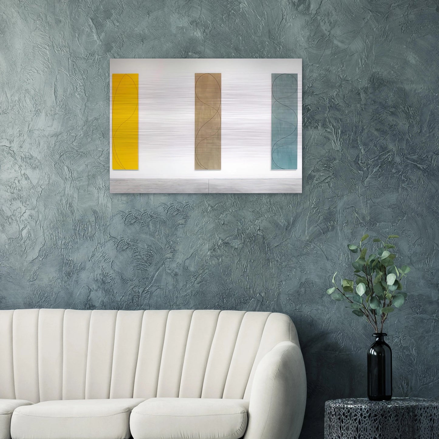 COLUMN PAINTINGS 2004 - Robert Mangold Brushed Aluminum Print - 70x100 cm / 28x40 inches | Robert Mangold Aluminum Print | Robert Mangold Prints