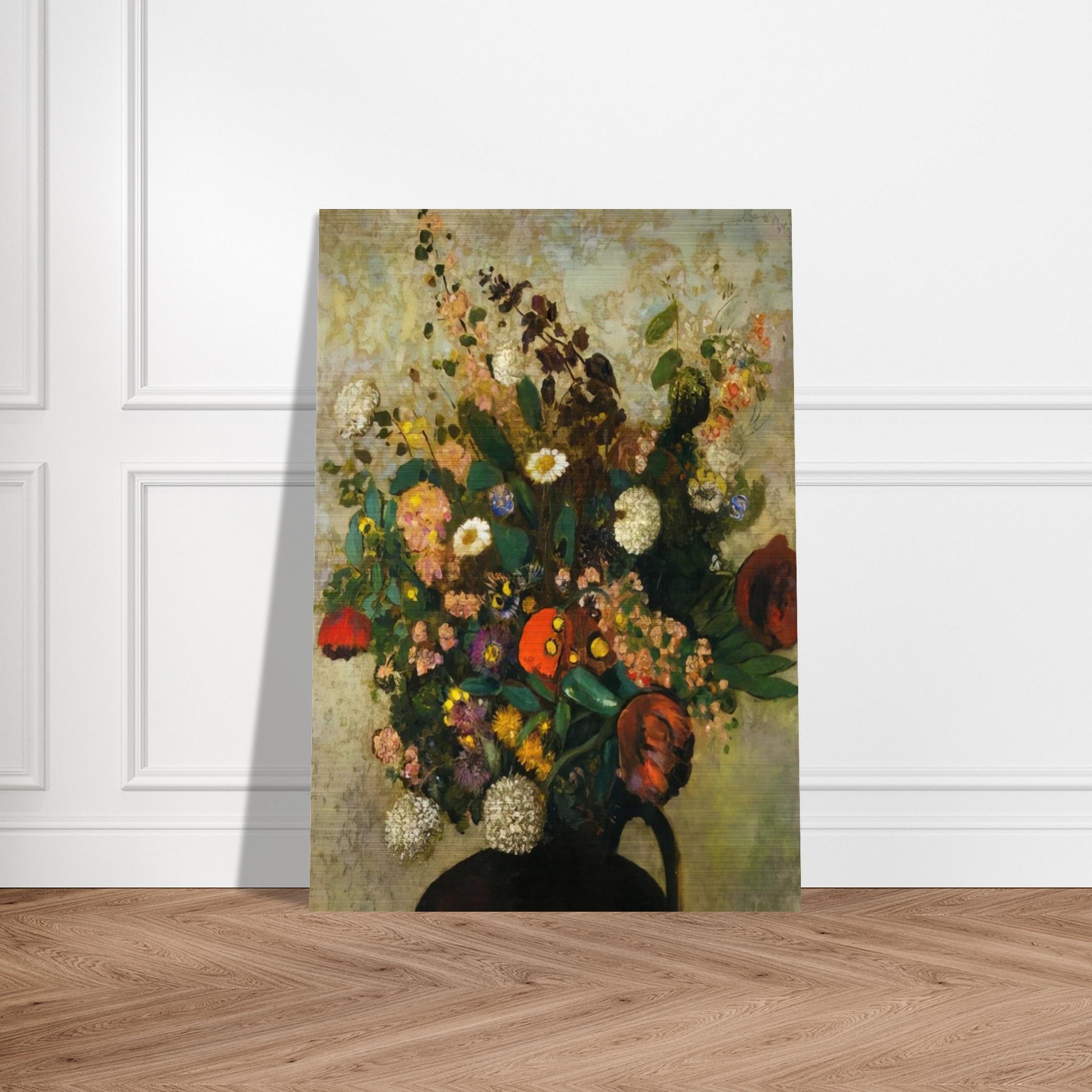 BOUQUET OF FLOWERS 5 - Odilon Redon Brushed Aluminum Print - 70x100 cm / 28x40 inches | Odilon Redon Aluminum Print | Odilon Redon Prints