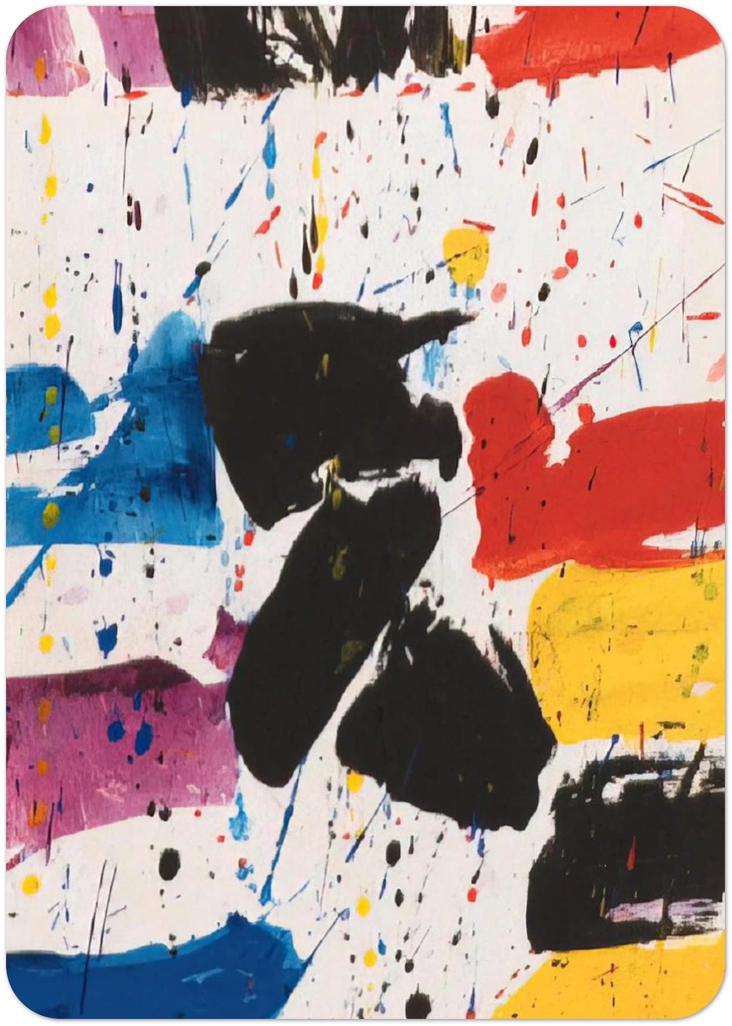 Hommage to Alfred Jensen By Sam Francis Pack of 10 Post Cards | Sam Francis Post Cards | A6 (10.5 x 14.8 cm) - 4.1 x 5.8 inches