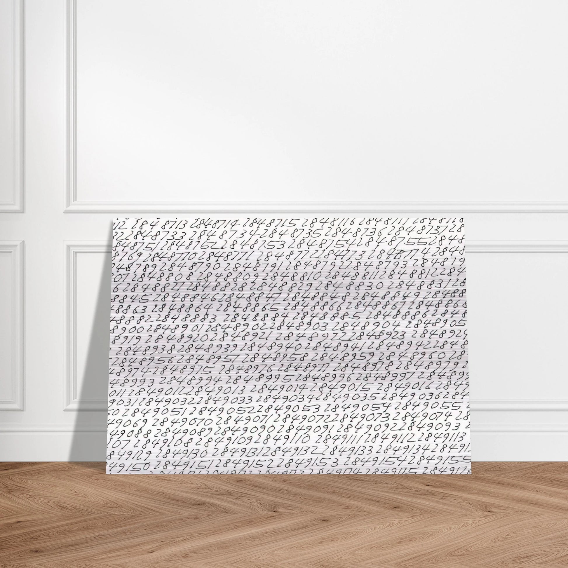 19651 - ∞, Detail - Conceptual Art - Roman Opalka Brushed Aluminum Print - 70x100 cm / 28x40 inches | Roman Opalka Aluminum Print | Roman Opalka Prints