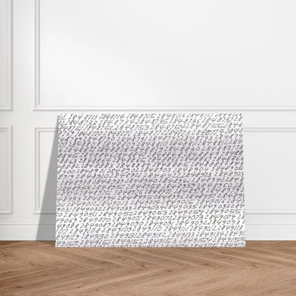 19651 - ∞, Detail - Conceptual Art - Roman Opalka Brushed Aluminum Print - 70x100 cm / 28x40 inches | Roman Opalka Aluminum Print | Roman Opalka Prints