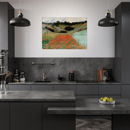 Poppy Field in a Hollow near Giverny - claude monet Acrylic Print - 70x100 cm / 28x40″ inches