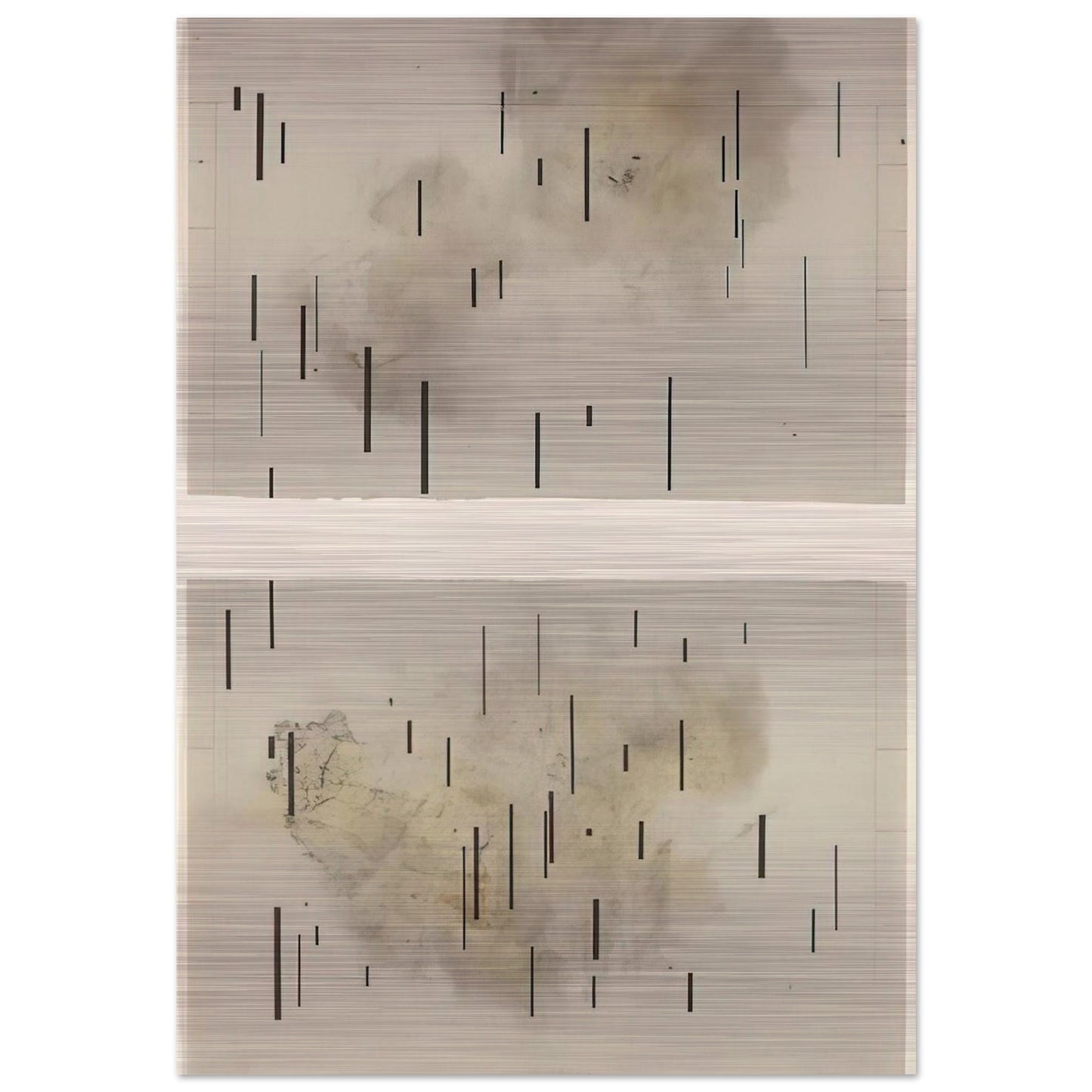 Global Village 37-48 Diptych - 1989 - John Cage Brushed Aluminum Print - 70x100 cm / 28x40 inches | John Cage Aluminum Print | John Cage Prints