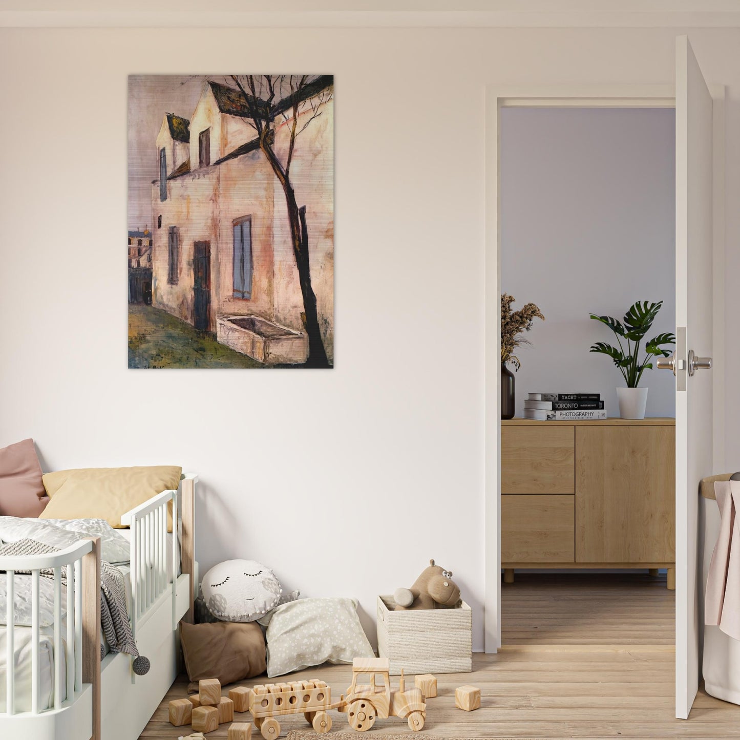THE DEBRAY FARM - Maurice Utrillo Brushed Aluminum Print - 70x100 cm / 28x40 inches | Maurice Utrillo Aluminum Print | Maurice Utrillo Prints