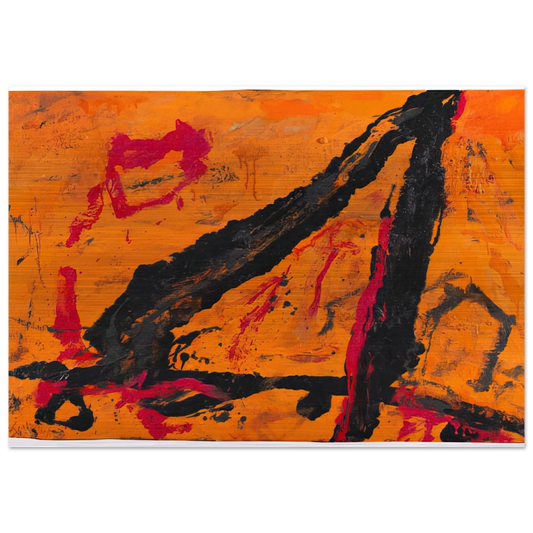 Timra - 1989 - Emil Schumacher Brushed Aluminum Print - 70x100 cm / 28x40 inches | Emil Schumacher Aluminum Print | Emil Schumacher Prints