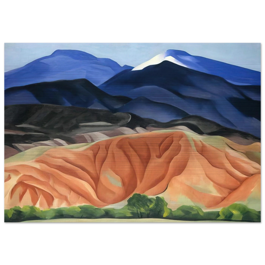 Black Mesa Landscape, New Mexico - Out Back of Mary`s II - Georgia O'Keeffe Brushed Aluminum Print - 70x100 cm / 28x40 inches | Georgia O'Keeffe Aluminum Print | Georgia O'Keeffe Prints