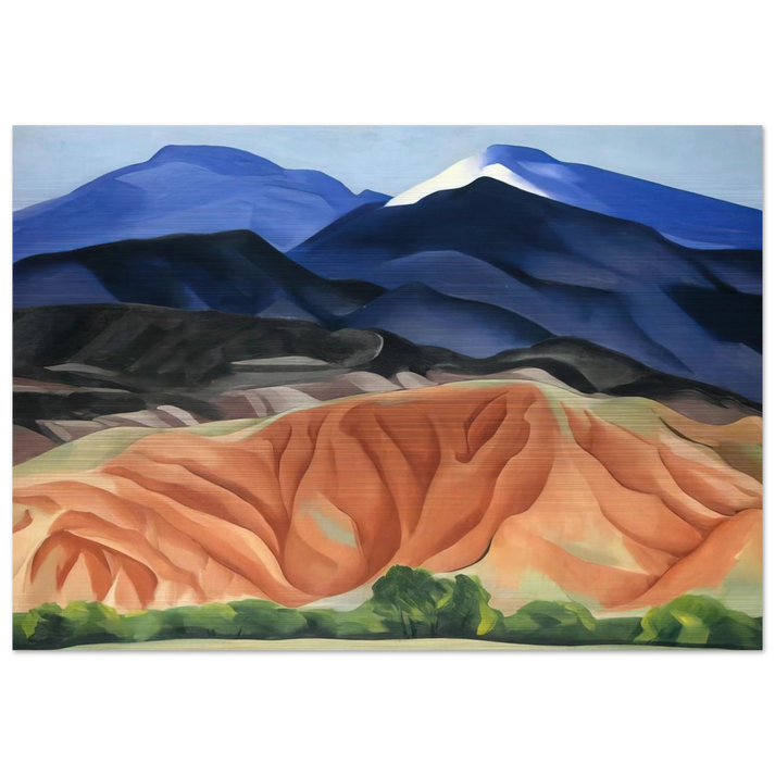 Black Mesa Landscape, New Mexico - Out Back of Mary`s II - Georgia O'Keeffe Brushed Aluminum Print - 70x100 cm / 28x40 inches | Georgia O'Keeffe Aluminum Print | Georgia O'Keeffe Prints