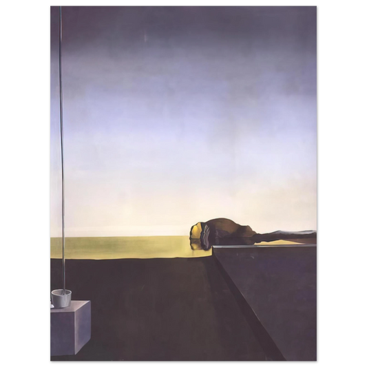 Salvador Dali - THE TRUE PAINTING OF THE ISLE OF THE DEAD BY ARNOLD B%C3%B6CKLIN AT THE HOUR OF THE ANGELUS  75x100 cm / 30x40inches Fine Art Poster