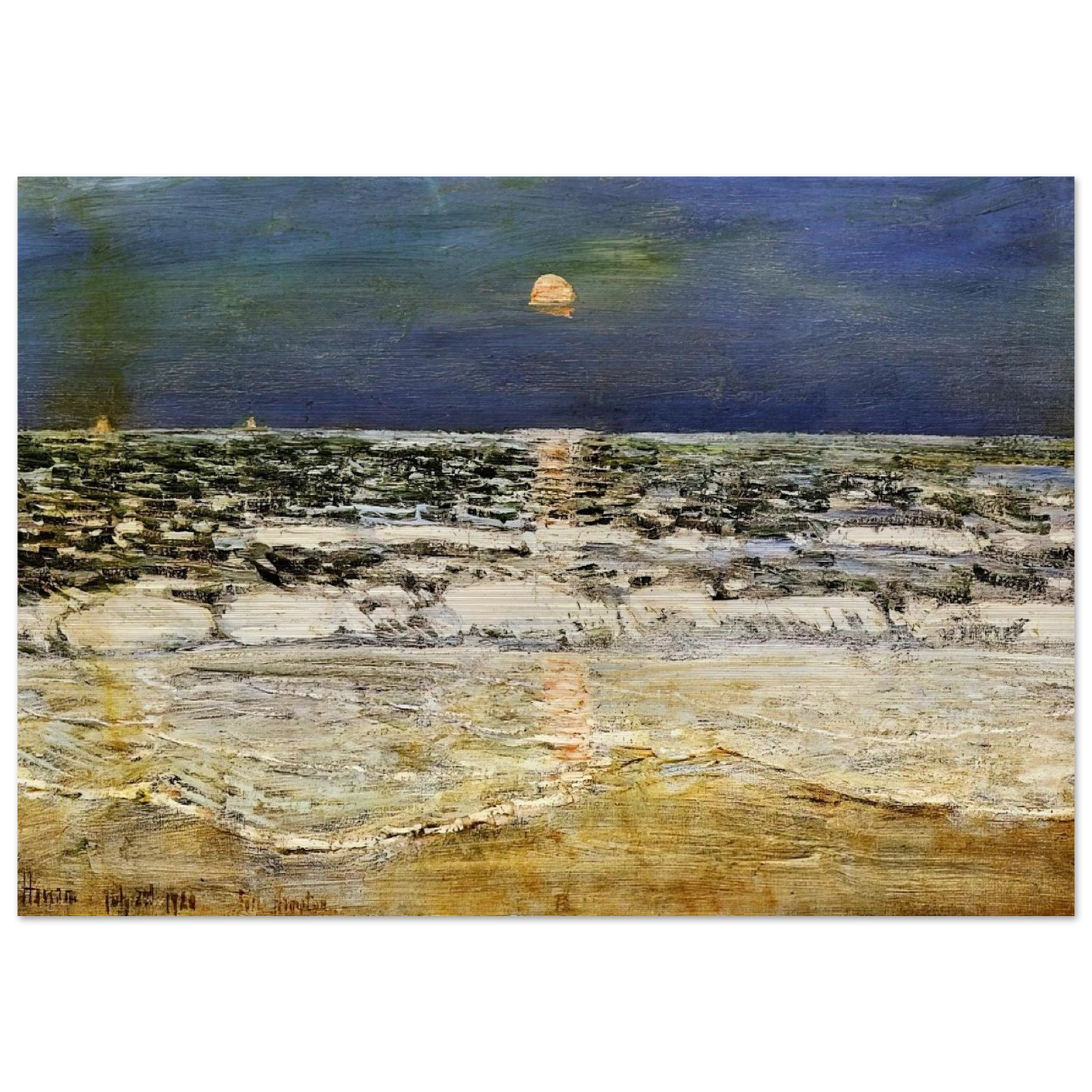 East Hampton - Childe Hassam Brushed Aluminum Print - 70x100 cm / 28x40 inches | Childe Hassam Aluminum Print | Childe Hassam Prints
