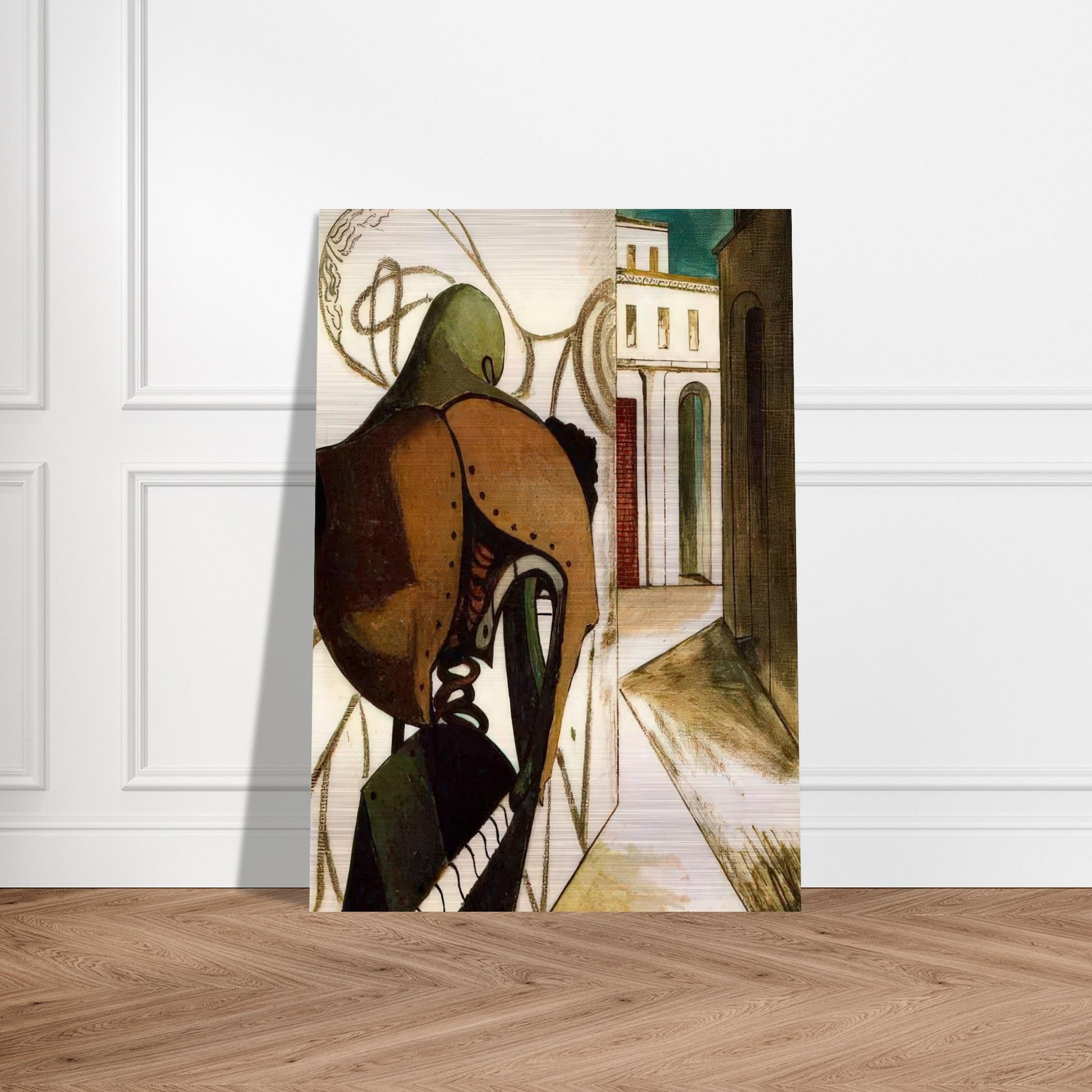 THE VEXATIONS OF THE THINKER 1915 - Giorgio de Chirico Brushed Aluminum Print - 70x100 cm / 28x40 inches | Giorgio de Chirico Aluminum Print | Giorgio de Chirico Prints