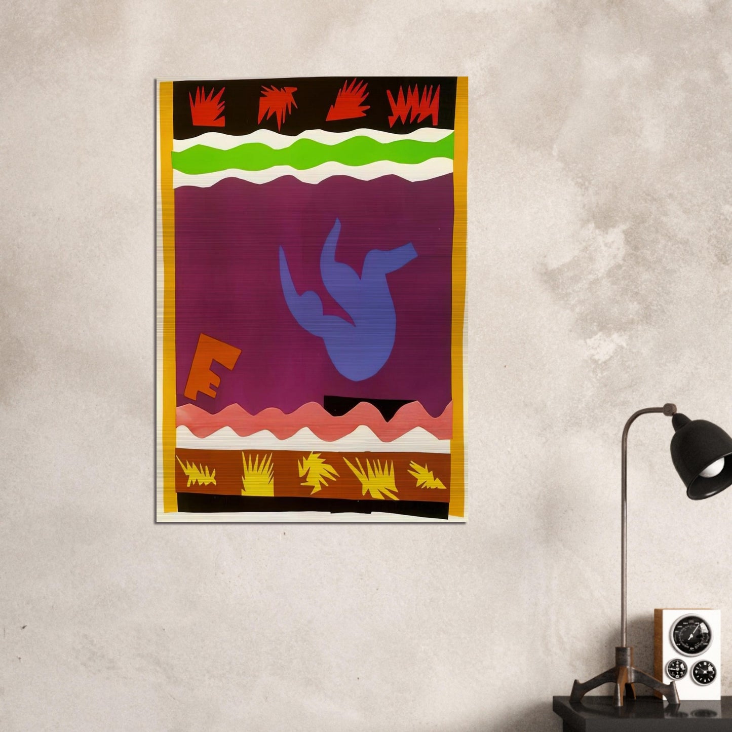 THE TOBOGGAN 1943 - Henri Matisse Brushed Aluminum Print - 70x100 cm / 28x40 inches | Henri Matisse Aluminum Print | Henri Matisse Prints