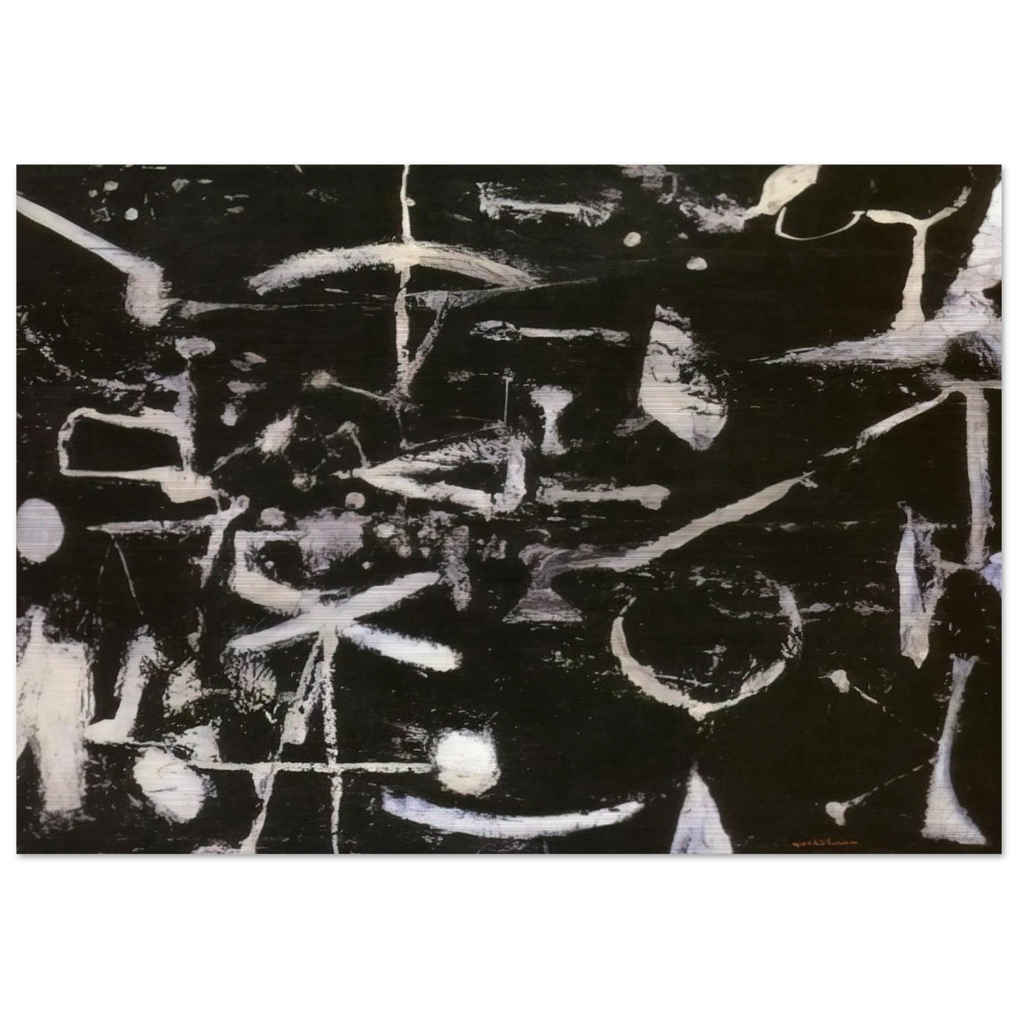 Untitled - Art Informel - Jiro Yoshihara Brushed Aluminum Print - 70x100 cm / 28x40 inches | Jiro Yoshihara Aluminum Print | Jiro Yoshihara Prints