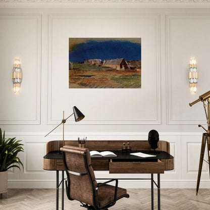 LANDSCAPE IN BRITTANY PEYRELEBADE - Odilon Redon Brushed Aluminum Print - 70x100 cm / 28x40 inches | Odilon Redon Aluminum Print | Odilon Redon Prints