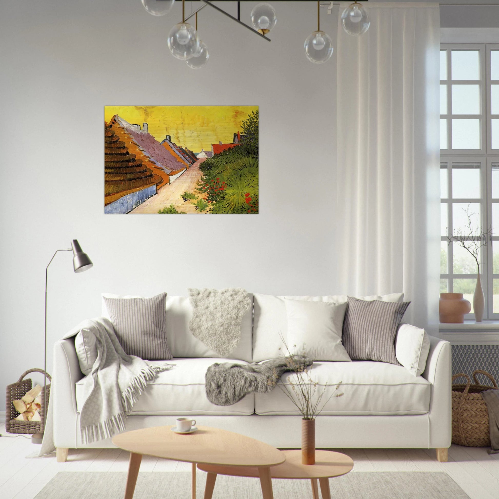 Street in Saintes-Maries - Vincent van Gogh Brushed Aluminum Print - 70x100 cm / 28x40 inches | Vincent van Gogh Aluminum Print | Vincent van Gogh Prints