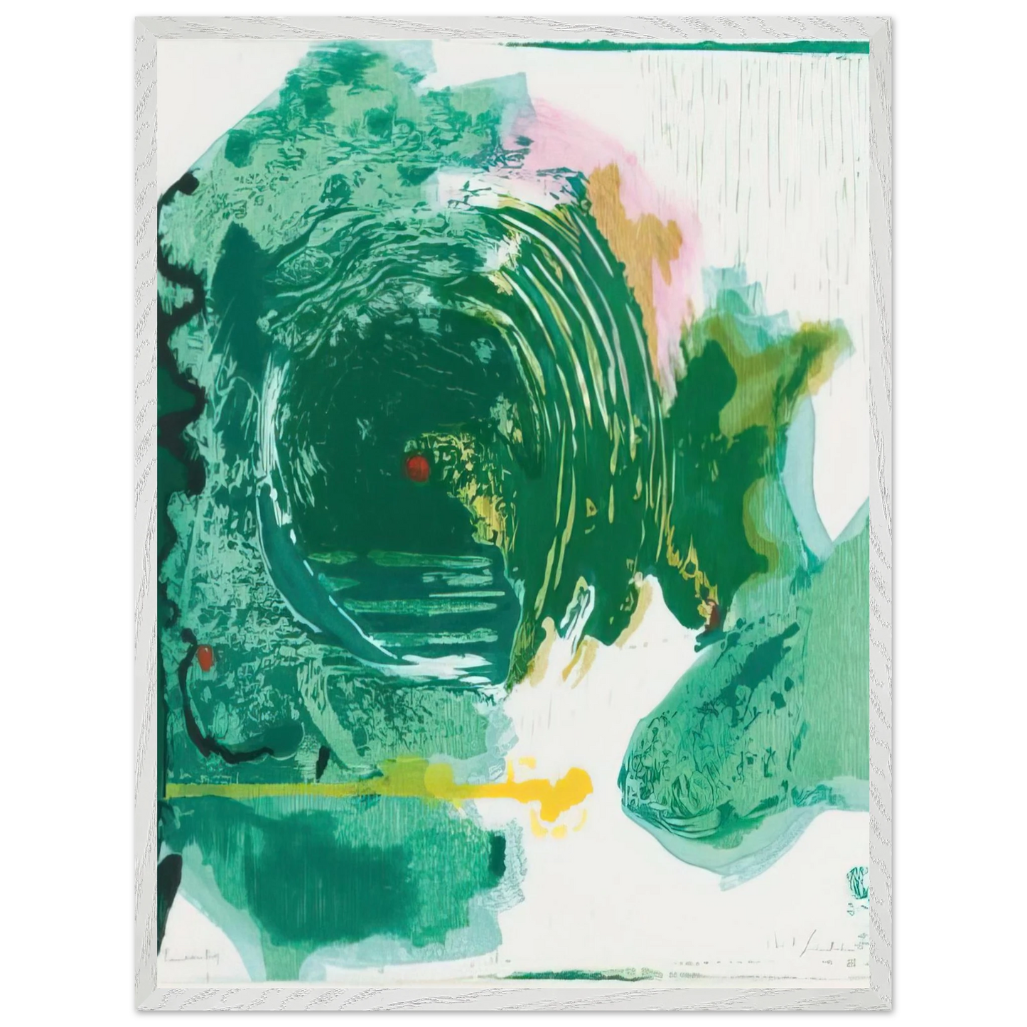 Helen Frankenthaler - Radius - 1993 Wall art - 60x90 cm / 24x36 inches - Premium Wooden Framed Poster With Fine Art Paper-canvas - White frame