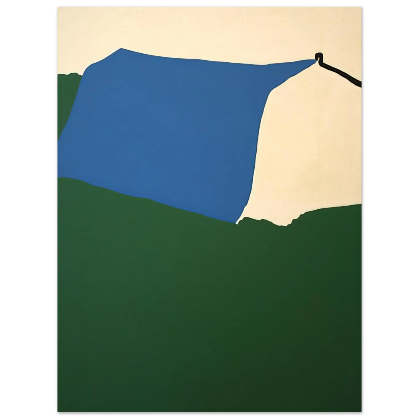 Raoul De Keyser - Camping II - 1970  75x100 cm / 30x40inches Fine Art Poster