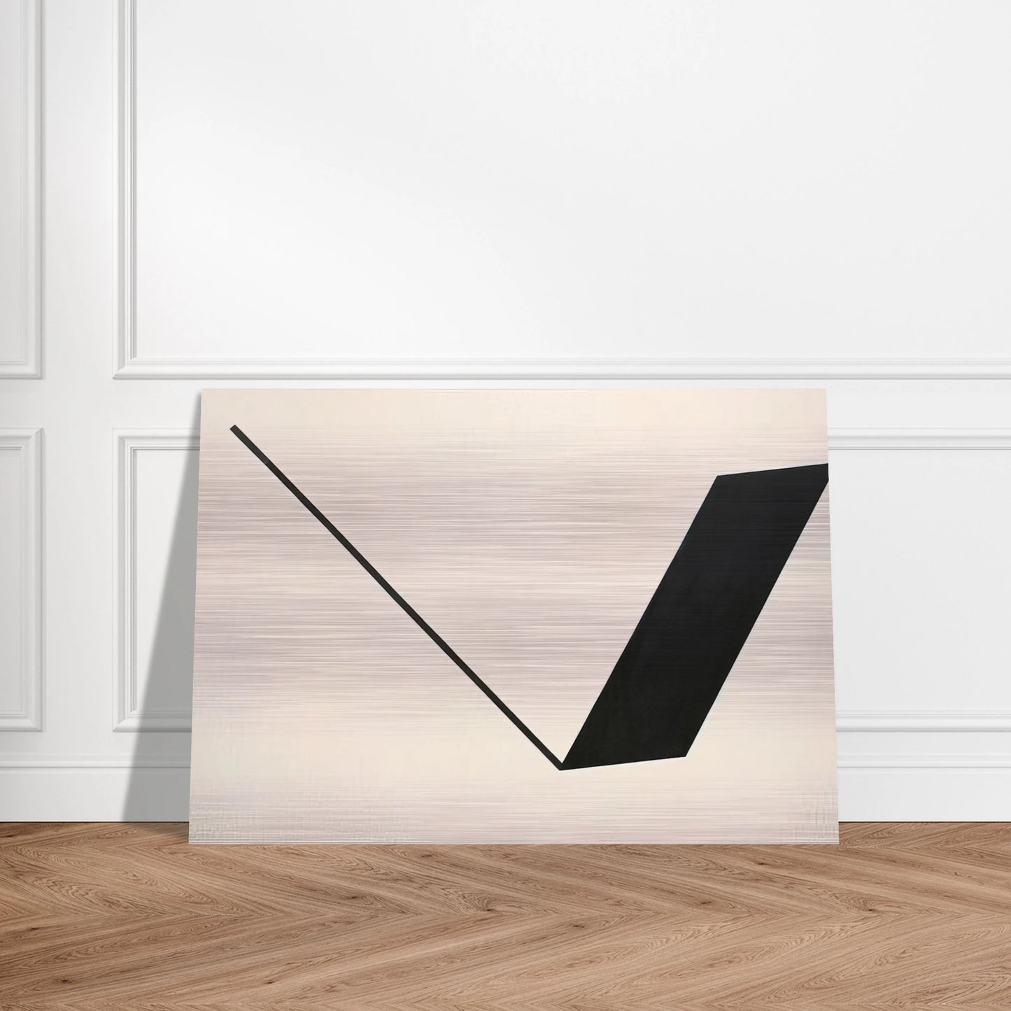 Big Space - Black Line - 1990 - Leon Polk Smith Brushed Aluminum Print - 70x100 cm / 28x40 inches | Leon Polk Smith Aluminum Print | Leon Polk Smith Prints