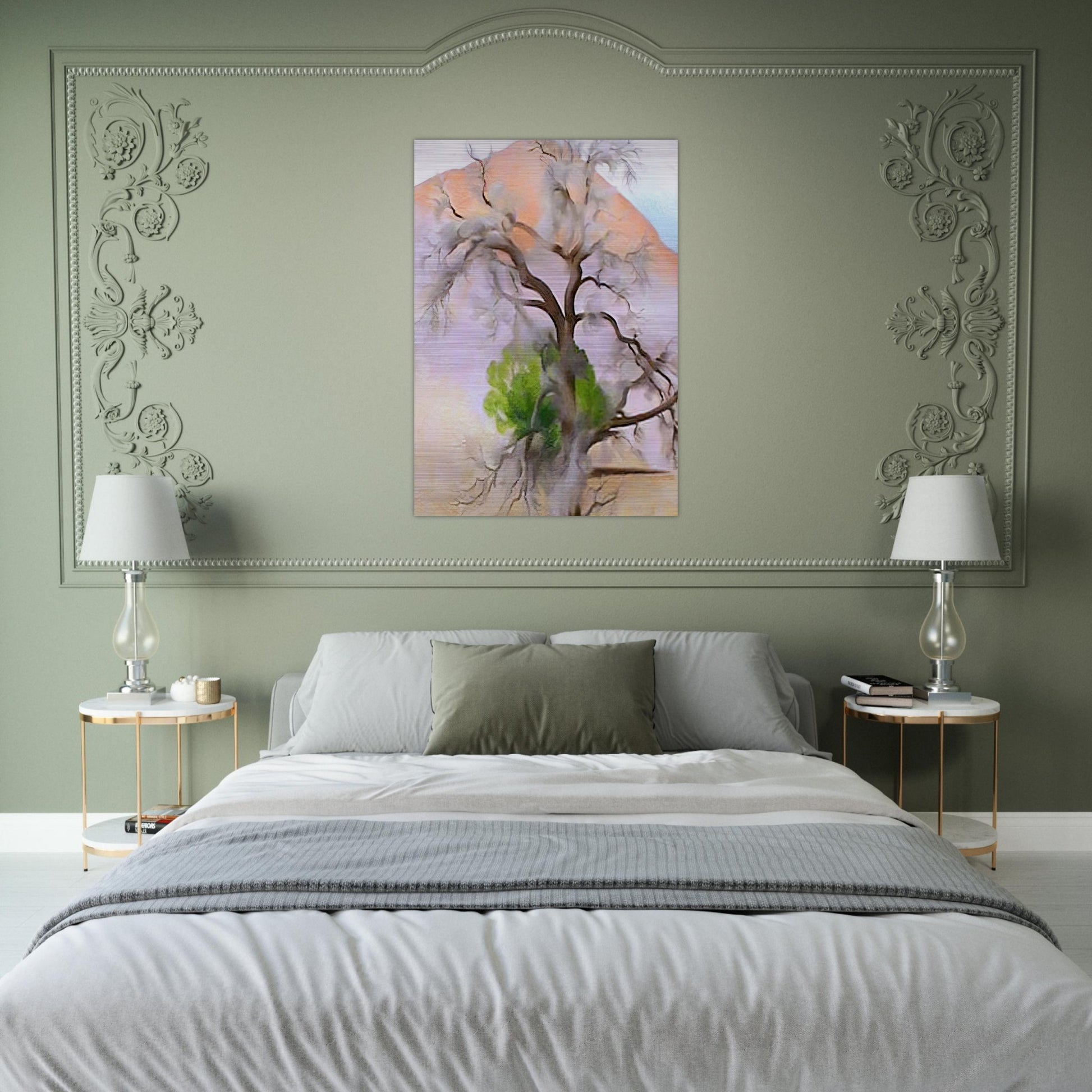 Pinons with Cedar - Georgia O'Keeffe Brushed Aluminum Print - 70x100 cm / 28x40 inches | Georgia O'Keeffe Aluminum Print | Georgia O'Keeffe Prints