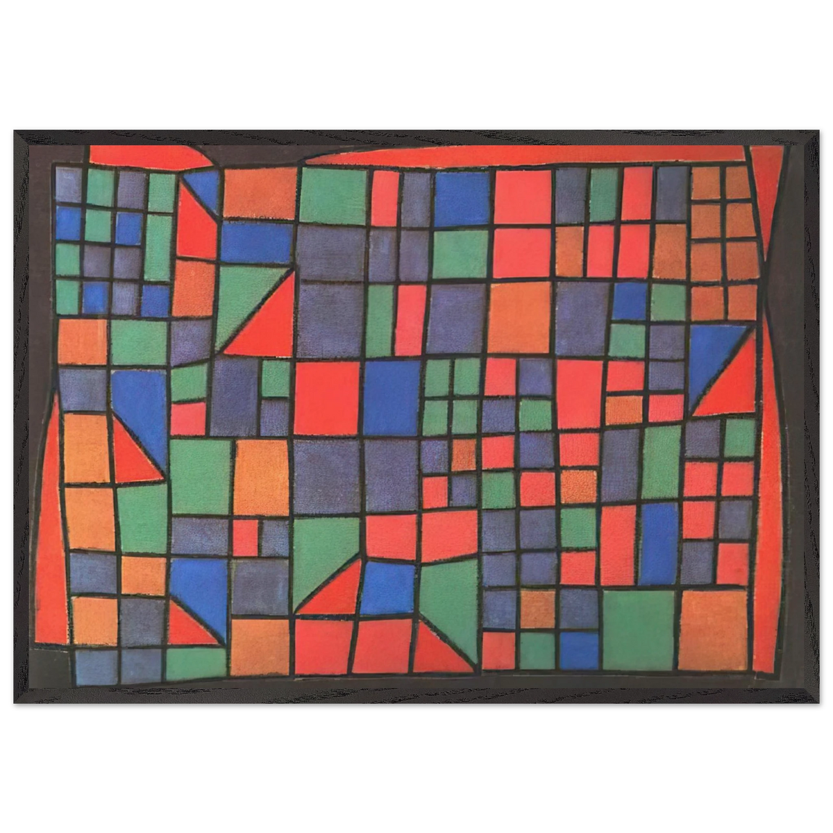 GLASS FACADE 1940 - Paul Klee 70x100 cm / 28x40 inches Framed Art Print – Black Wooden Frame