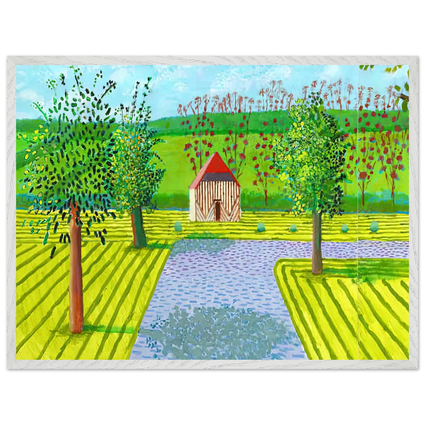 David Hockney - David Hockney Wall art - A2 (42 x 59.4  cm) - Premium Wooden Framed Poster With Fine Art Paper - Black frame