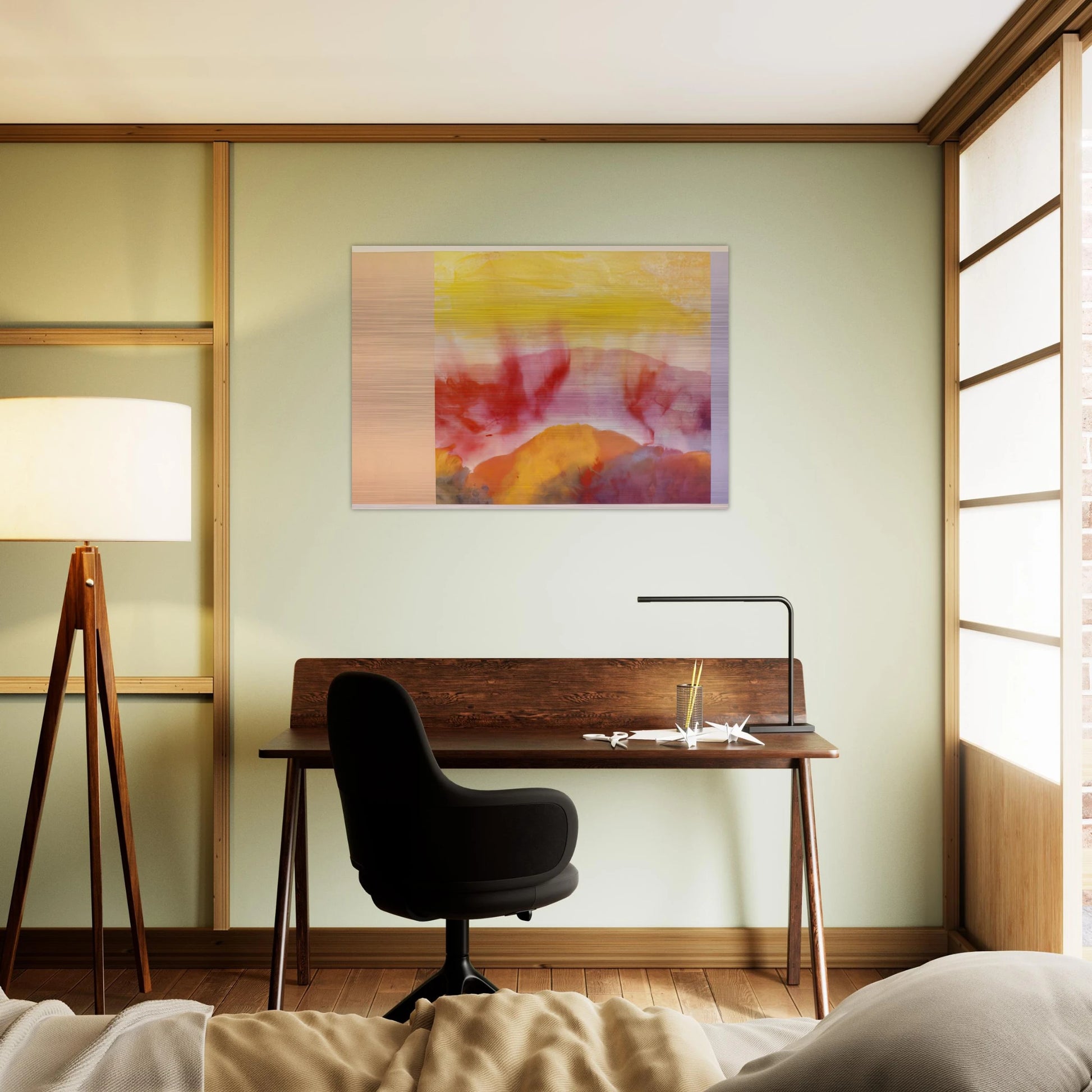 Mountain Morning - 1993 - Ronnie Landfield Brushed Aluminum Print - 70x100 cm / 28x40 inches | Ronnie Landfield Aluminum Print | Ronnie Landfield Prints