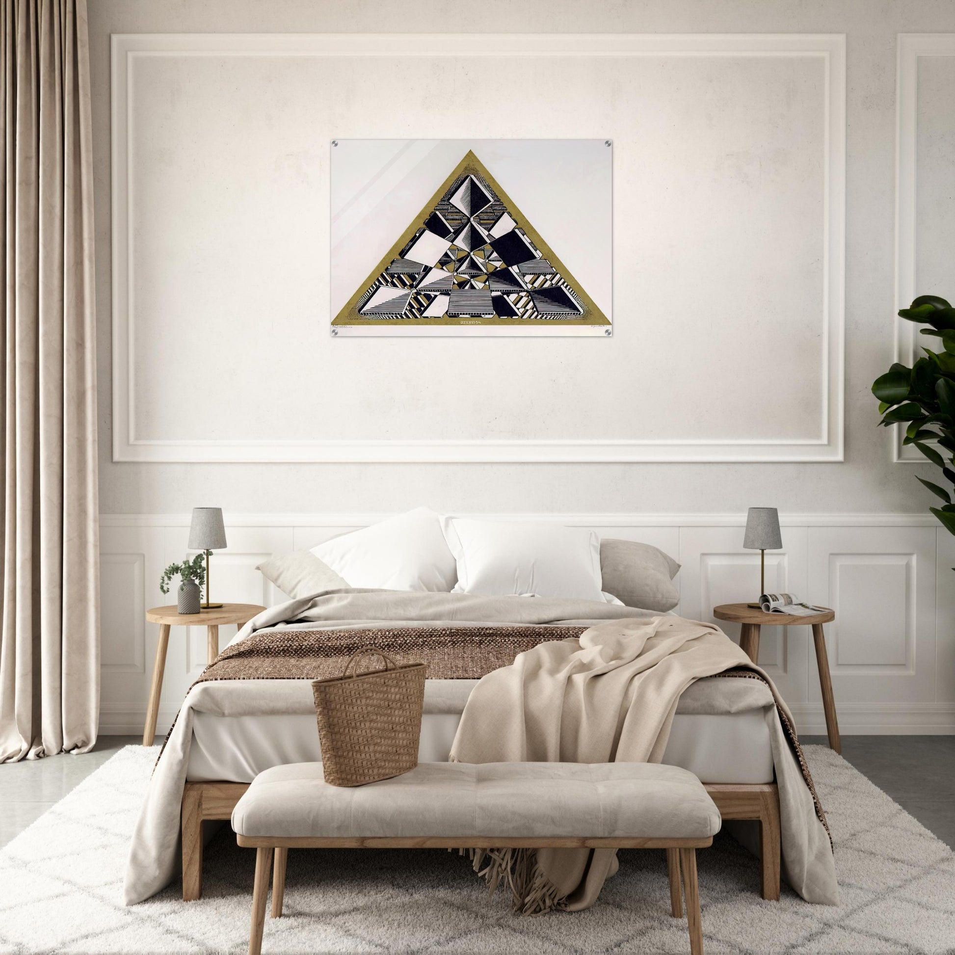 THREE INTERSECTING PLANES COLOUR - MC Escher Acrylic Print - 70x100 cm / 28x40″ inches | MC Escher Wall Art | MC Escher Prints