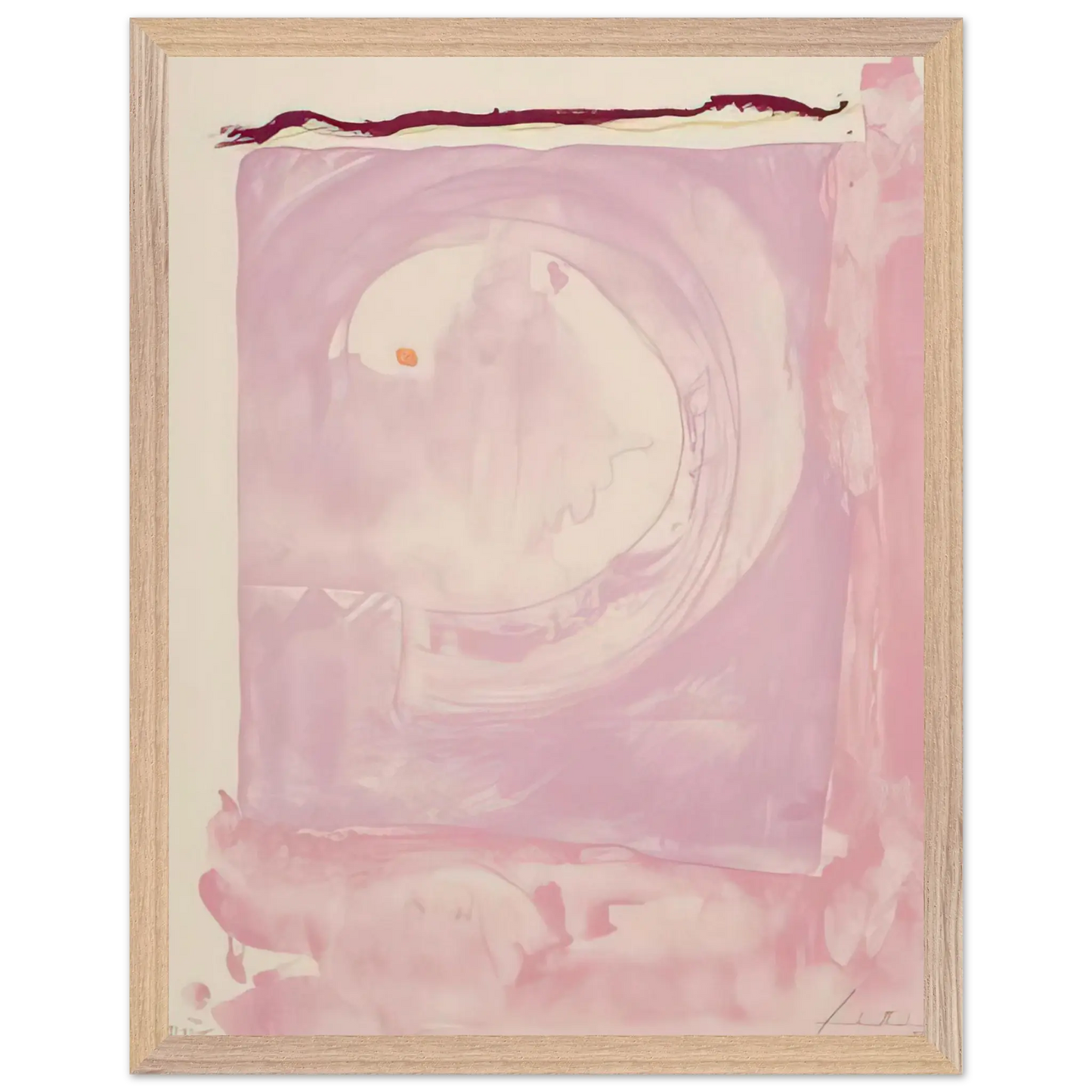 Helen Frankenthaler - Reflections IX - 1995 Wall art - 20x25 cm / 8x10 inches - Premium Wooden Framed Poster With Fine Art Paper - Wood frame