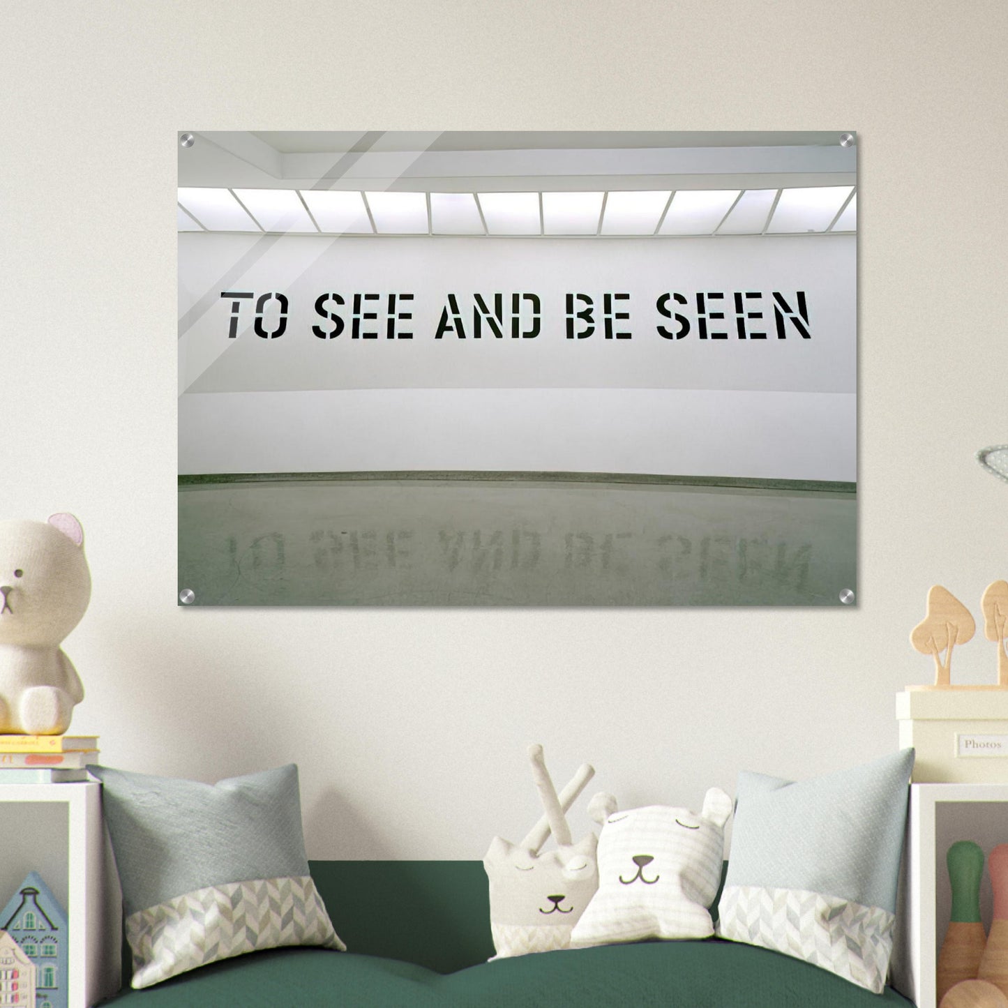 To See and Be Seen - 1972 - Lawrence Weiner Acrylic Print - 70x100 cm / 28x40″ inches | Lawrence Weiner Wall Art | Lawrence Weiner Prints