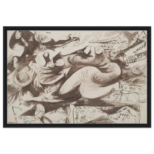 UNTITLED O CONNOR THAW 770 - Jackson Pollock Framed Canvas Print
