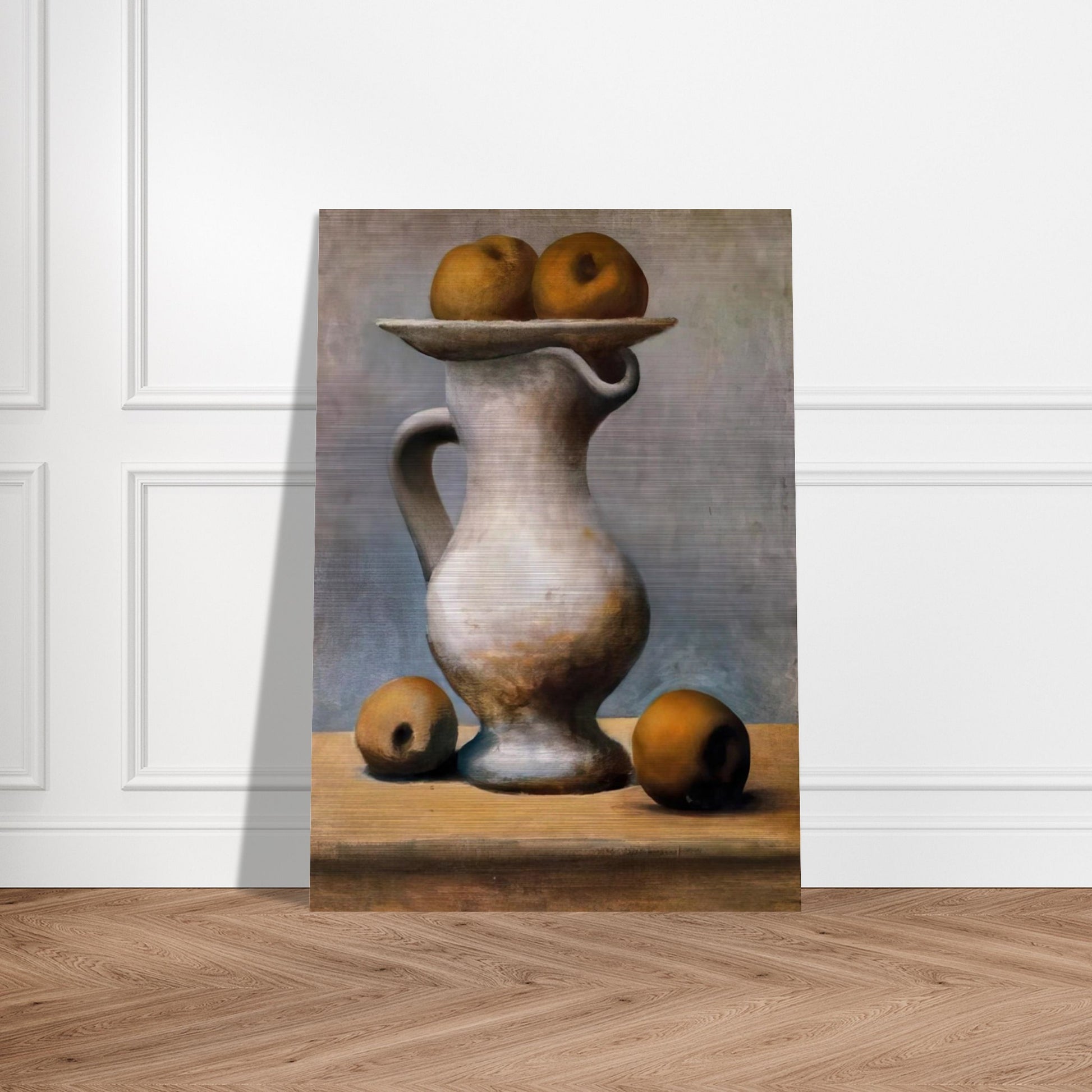 Still life with pitcher and apples - Pablo Picasso Brushed Aluminum Print - 70x100 cm / 28x40 inches | Pablo Picasso Aluminum Print | Pablo Picasso Prints
