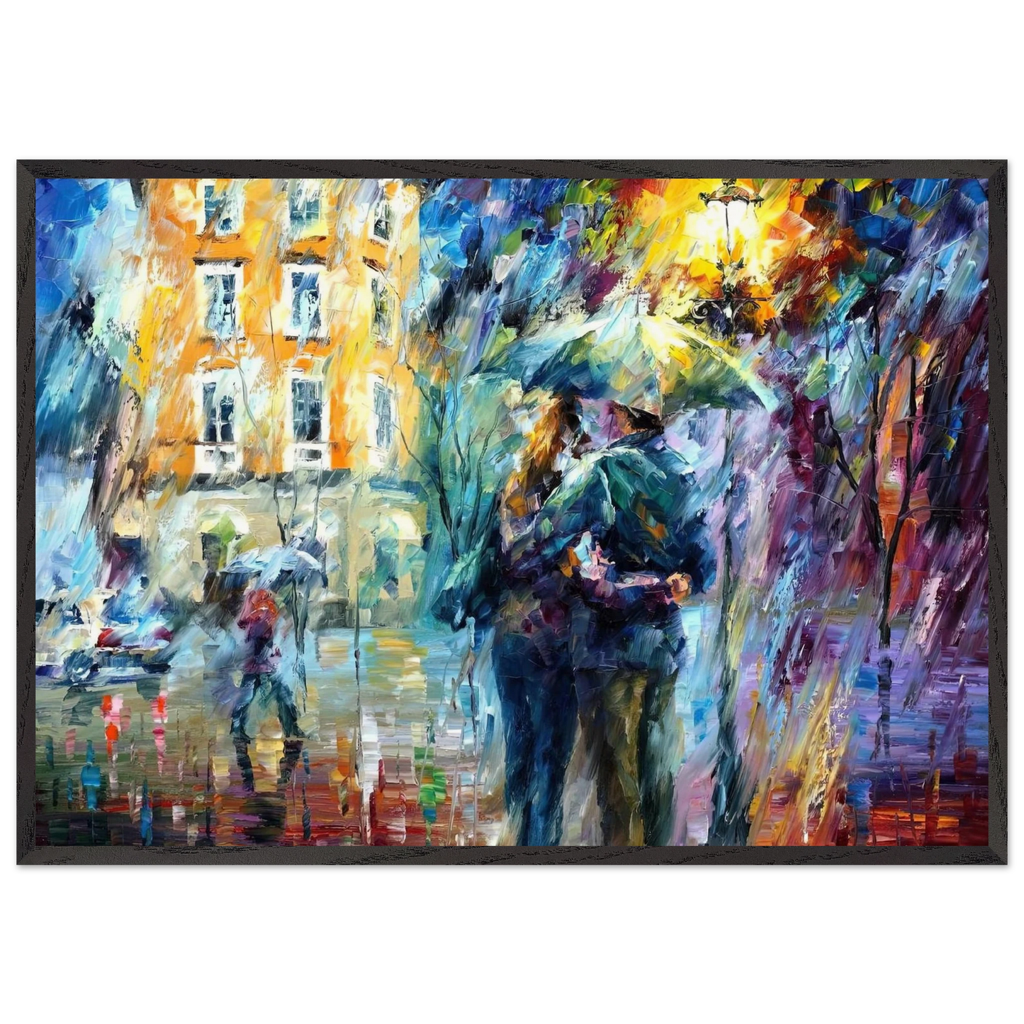 Leonid Afremov N30 - Leonid Afremov 70x100 cm / 28x40 inches Framed Art Print – Black Wooden Frame