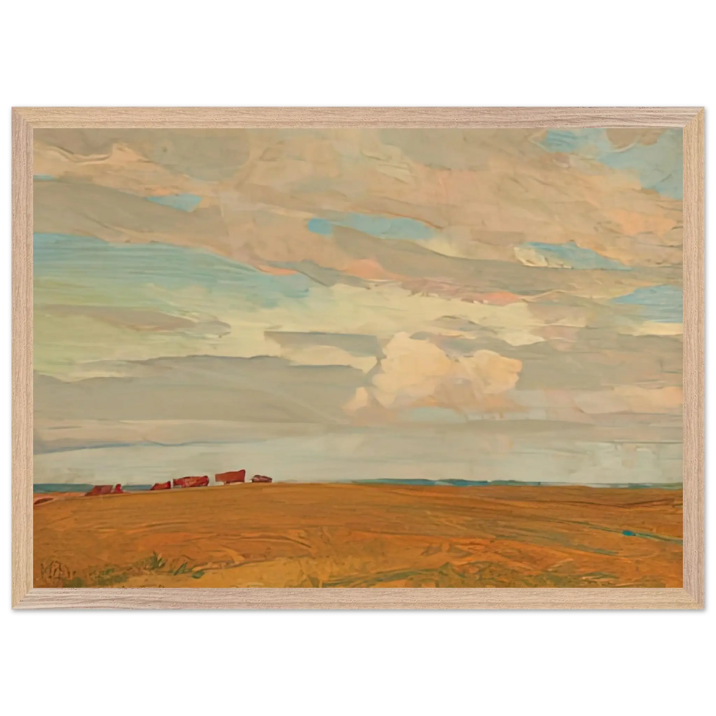 Maynard Dixon - PRAIRIE SAND HILL CAMP MAY 1921 1921 Wall art - 27x35 cm / 11x14 Inches - Premium Wooden Framed Poster With Fine Art Paper - Wood frame