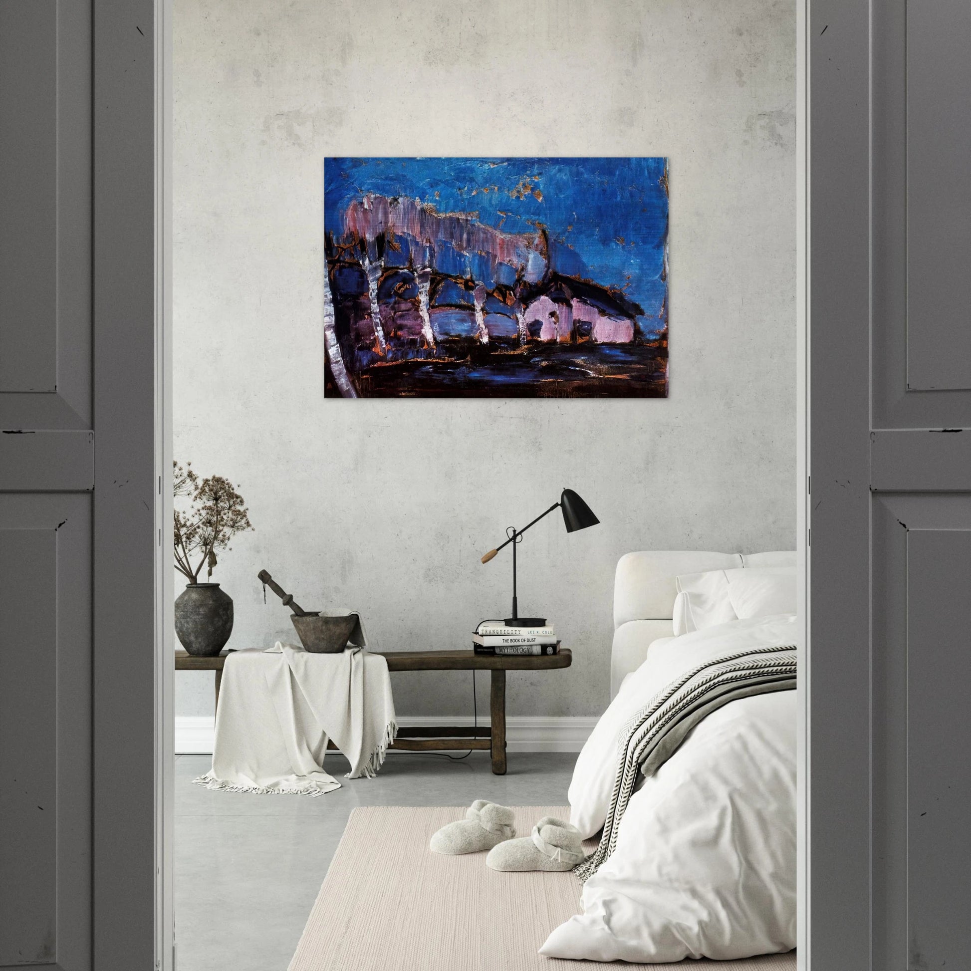 Evening landscape - Piet Mondrian Brushed Aluminum Print - 70x100 cm / 28x40 inches | Piet Mondrian Aluminum Print | Piet Mondrian Prints