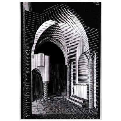 PORTA MARIA DELL OSPIDALE - MC Escher Brushed Aluminum Print - 70x100 cm / 28x40 inches | MC Escher Aluminum Print | MC Escher Prints