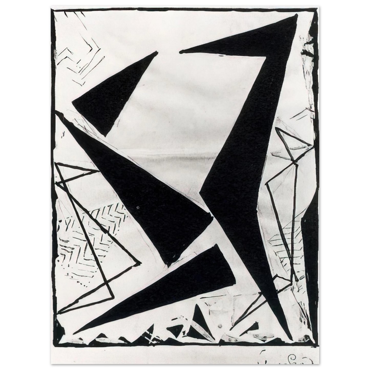 Frantisek Kupka - Study in black and white  75x100 cm / 30x40inches Fine Art Poster