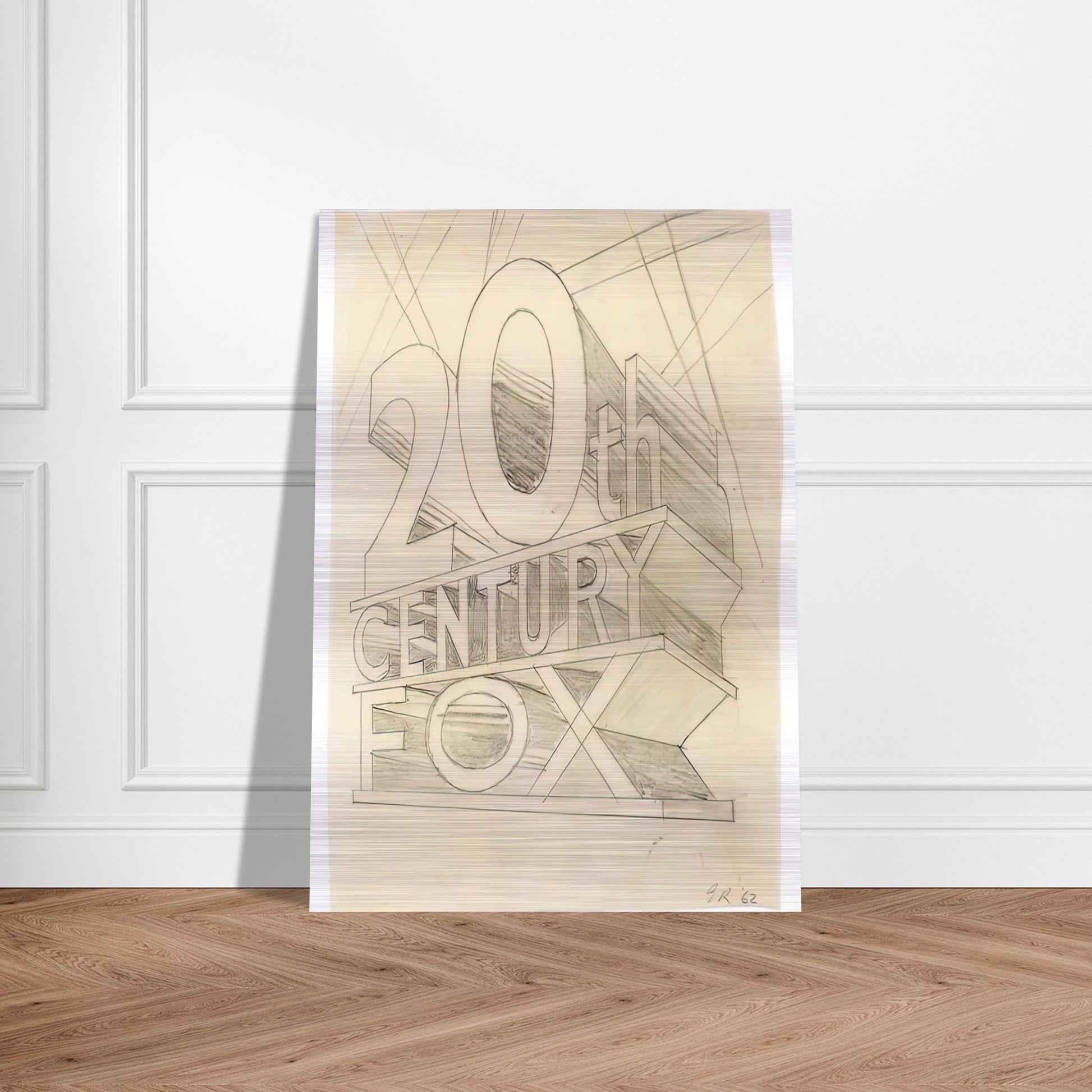 TRADEMARK STUDY 3 1962 - Edward Ruscha Brushed Aluminum Print - 70x100 cm / 28x40 inches | Edward Ruscha Aluminum Print | Edward Ruscha Prints
