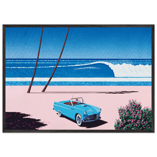 EXHIBITION - Hiroshi Nagai 70x100 cm / 28x40 inches Framed Art Print – Black Wooden Frame