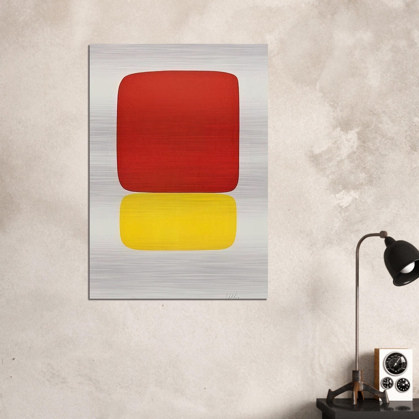 Red over Yellow - Ellsworth Kelly Brushed Aluminum Print - 70x100 cm / 28x40 inches | Ellsworth Kelly Aluminum Print | Ellsworth Kelly Prints