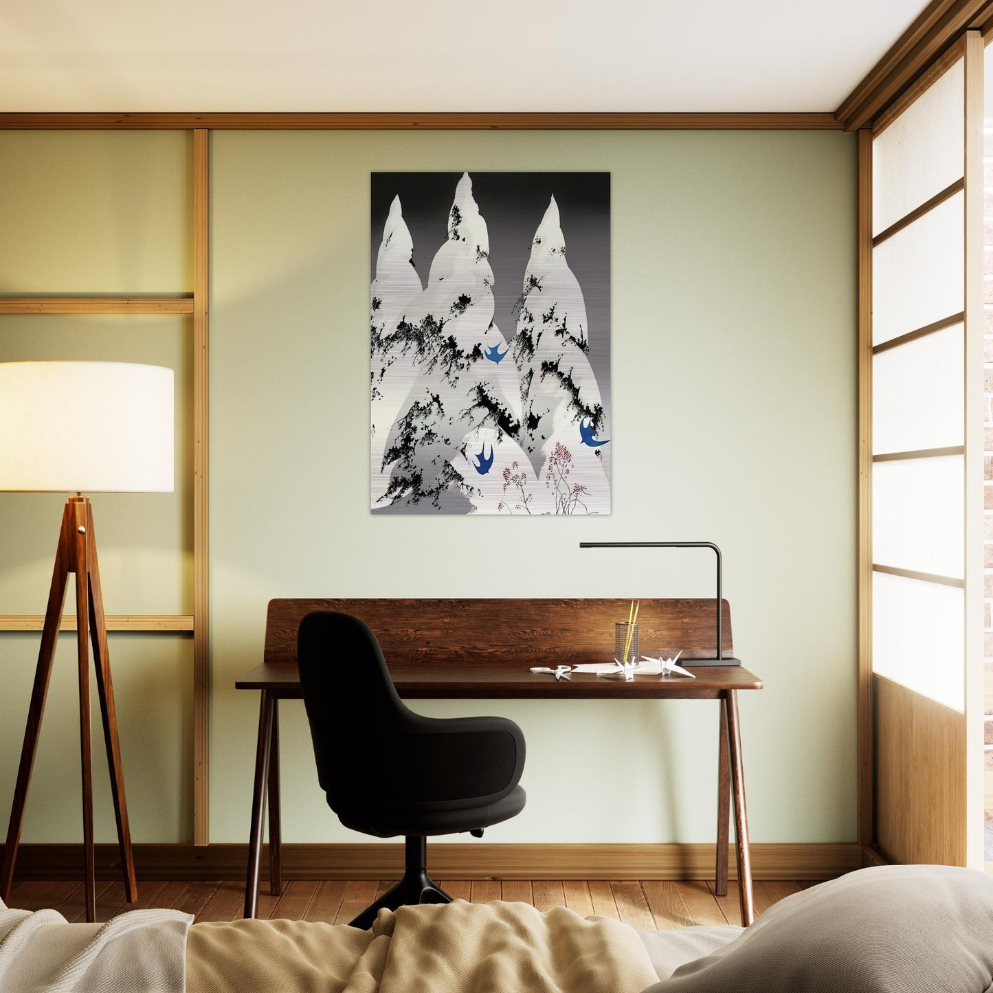 Winter Pine - Eyvind Earle Brushed Aluminum Print - 70x100 cm / 28x40 inches | Eyvind Earle Aluminum Print | Eyvind Earle Prints