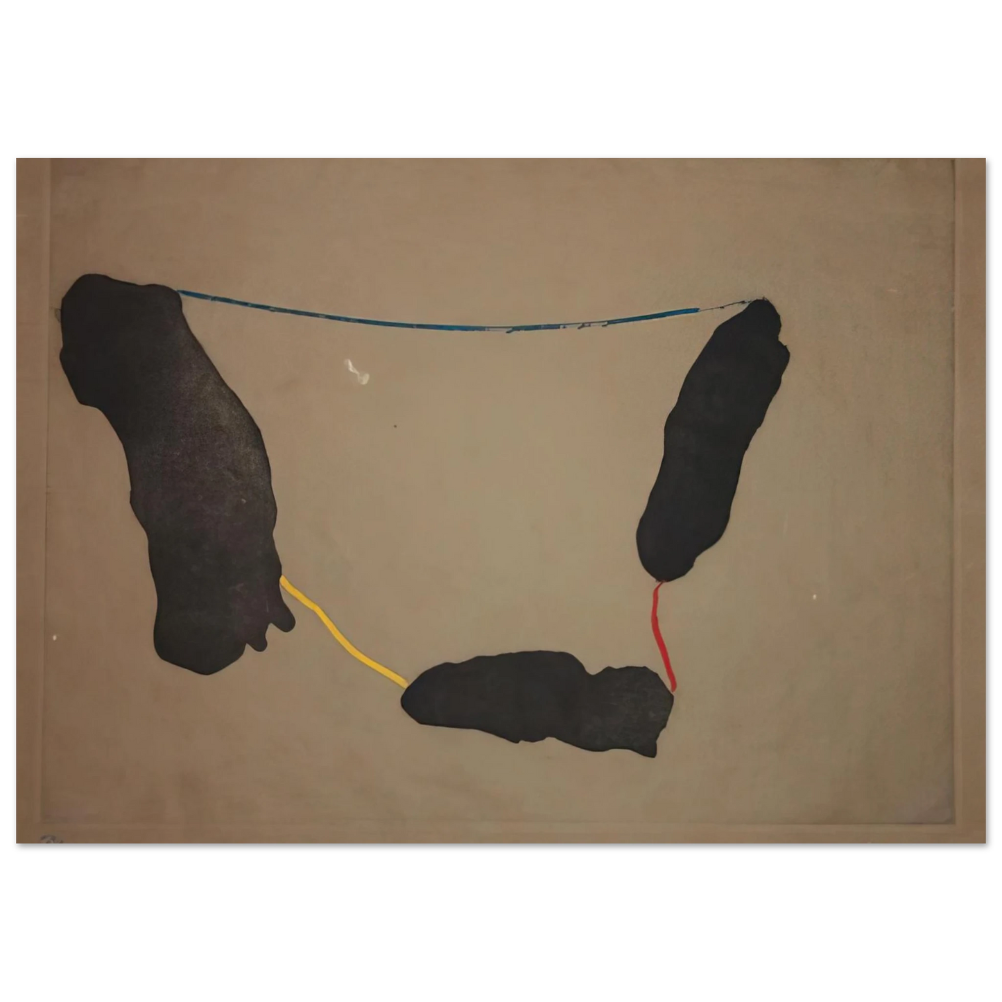 Helen Frankenthaler - Connected By Joy - 1973 Wall art - 21x29.7 cm / 8x12" - Premium Wooden Framed Poster With Fine Art Paper-canvas - Wood frame